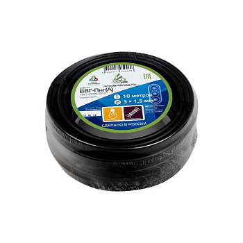 ВВГ-Пнг(A) 3x1,5 ок (N PE) 0.66кВ (бухта 10м) (шт) АЛЬФА45996