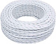 Провод ретро 2x1.5 матов. бел. (уп.150м) Bironi B1-424-71-150