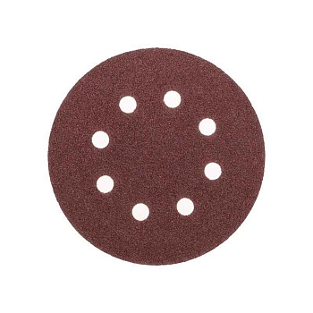 Диск абразивный на ворсовой основе на липучке перфорир. P60 125мм (уп.10шт) Kranz KR-91-1165 
