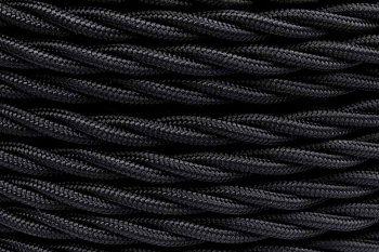 Провод ретро 3x1.5 матов. черн. (уп.20м) Bironi B1-434-73-20