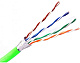 витая пара F/UTP, CAT 5e, нг(A)-LSLTx, 4x2x0,52мм, 24AWG, INDOOR, SOLID, зеленый, 305м REXANT
