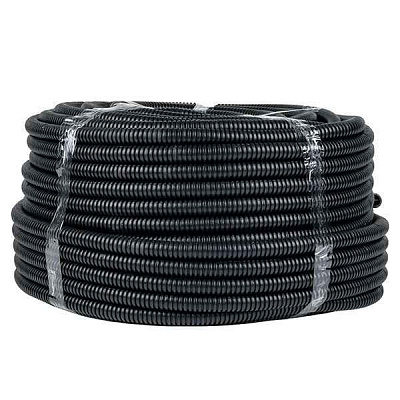 Труба гофрированная ПНД гибкая тяжелая d20мм с протяжкой черн. (уп.100м) PROxima EKF tpnd-20-t 