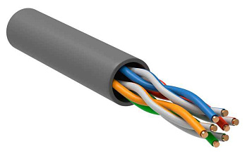 Кабель витая пара U/UTP кат.5 4x2x24AWG solid CCA PVC сер. (м) GENERICA BC1-C504-111-305-G