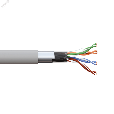 витая пара TERACOM PRO Cat.5E F/UTP 4 пары solid 24AWG цвет серый упак. 305м | TRP-5EFTP-04PVC-GY-IN3 | EKF
