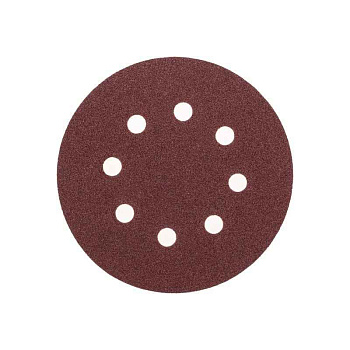 Диск абразивный на ворсовой основе на липучке перфорир. P80 125мм (уп.10шт) Kranz KR-91-1166 
