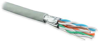 витая пара U/FTP кат.6 4x2x23AWG solid LSZH нг(A)-HF UFTP4-C6-S23-IN-LSZH-GY-500 (м) Hyperline 47958
