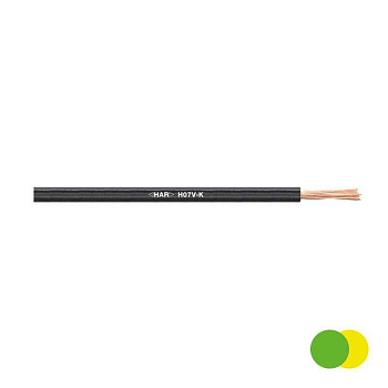 Провод Кабель H07V-K 1x1,5 GNYE м одножильный