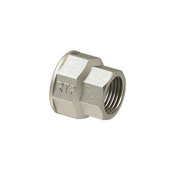 Муфта переходная латунь внутр. резьба 1х3/4дюйм никель (инд. упак.) RTP 34901 