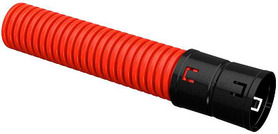 Труба гофрированная двустенная ПНД гибкая d63мм с муфтой красн. (уп.50м) IEK CTG12-063-K04-050-R 
