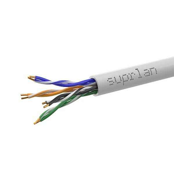 Кабель Кабель витая пара U/UTP кат.5E 4х2х0.51 24AWG solid Cu нг(А)-LSLTx In. Premium 305м (м) SUPRLAN 01-0340-3