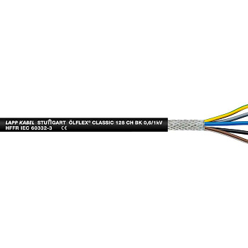 Кабель управления гибкий Кабель OLFLEX CLASSIC 128 CH BK 0,6/1 KV 3G1,5 м