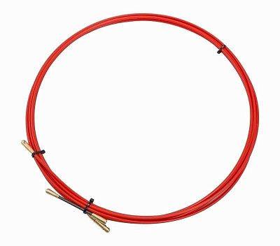 Протяжка кабельная (мини УЗК в бухте) 5м стеклопруток d3.5мм красн. Rexant 47-1005 