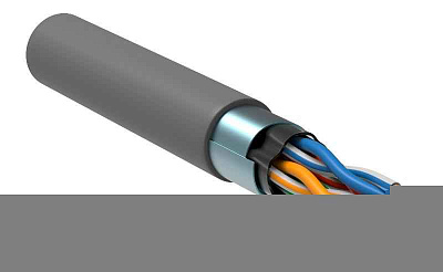 связи витая пара F/UTP, кат.5E 4x2x24AWG solid, LSZH, 305м, серый | LC1-C5E04-321 | ITK