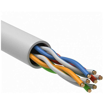 Кабель витая пара U/UTP кат.5E 4x2x24AWG solid LSZH бел. (м) GENERICA BC1-C5E04-128-305-G