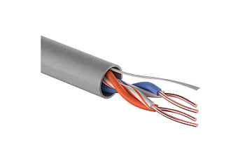 Кабель витая пара U/UTP 2x2x24AWG кат.5E solid CCA PVC сер. (м) PROCONNECT 01-0022-3