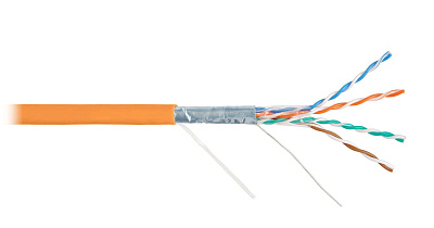витая пара F/UTP, CAT 6, ZH нг(A)-HF, 4PR, 23AWG, INDOOR, SOLID, оранжевый, 305 м, REXANT