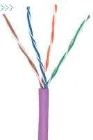 Кабель TWT UTP, 4 пары, Кат.5e, нг(А)-LS, IEC 60332-3, 305 метров, фиолетовый