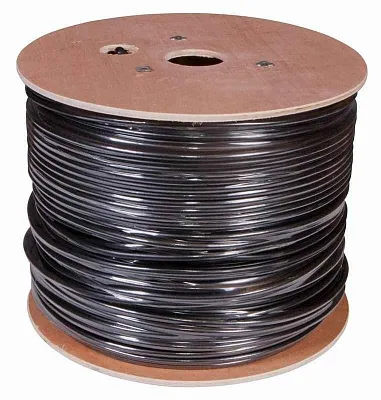 витая пара F/UTP 4x2x24AWG кат.5E solid CU PE Outdoor черн. (м) Rexant 01-0146