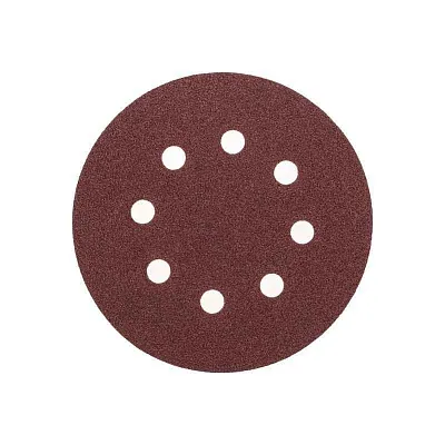 Диск абразивный на ворсовой основе на липучке перфорир. P80 125мм (уп.10шт) Kranz KR-91-1166 