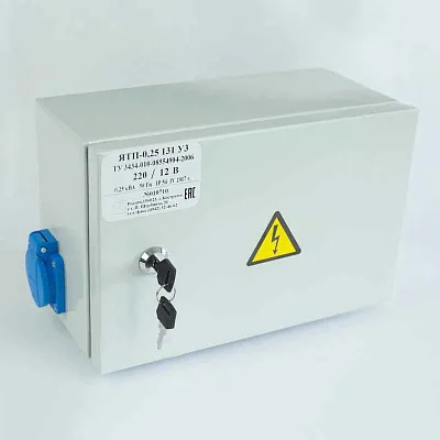 Ящик с понижающим трансформатором ЯТП 0.25 220/36В (3 авт. выкл.) IP54 Кострома ОС0000016261 