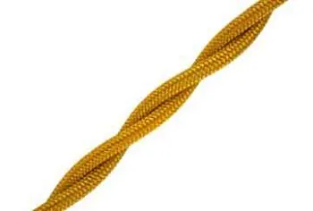 Провод ретро 2x1.5 глянец зол. (уп.50м) Bironi B1-424-079-50