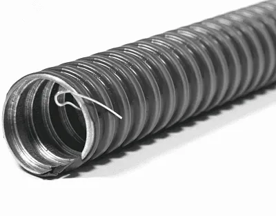 Металлорукав в ПВХ изоляции РЗ-ЦП нг LS 20 (50 м/уп.) с протяжкой ГОФРОМАТИК 