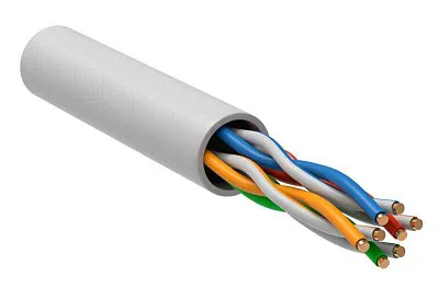 витая пара U/UTP кат.5E 4x2x24AWG solid LSZH бел. (м) GENERICA BC1-C5E04-128-305-G