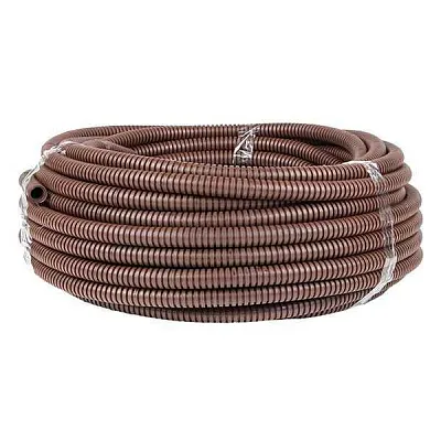 Труба гофрированная ПВХ d16мм с протяжкой темн. дерево (уп.25м) Plast PROxima EKF tg-z-16d 