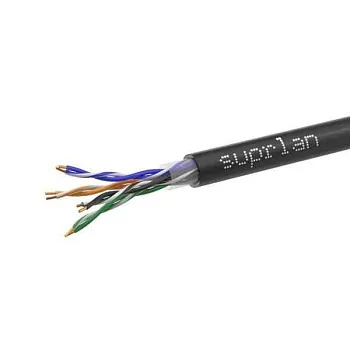 Кабель Кабель витая пара U/UTP кат.5E 4х2х0.51 24AWG solid Cu PE Out. Premium 305м (м) SUPRLAN 01-0311-2