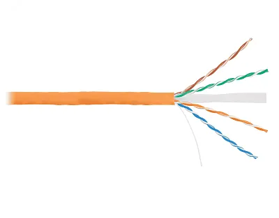U/UTP 4 пары кат. 6 LSZHнг(B)-HF Оранж. (уп.305м) NETLAN EC-UU004-6-LSZH-OR