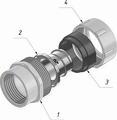 Резьбовой крепежный элемент с внутренней резьбой РКв-32 У2  IP54 ГОФРОМАТИК 