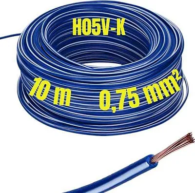 Провод H05V-K 0,75 BK м
