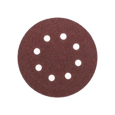 Диск абразивный на ворсовой основе на липучке перфорир. P60 125мм (уп.10шт) Kranz KR-91-1165 