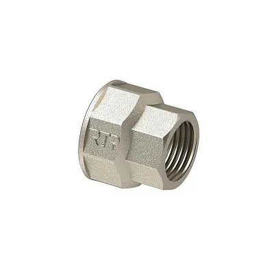 Муфта переходная латунь внутр. резьба 1 1/2дюйм х1 1/4дюйм еврослот никель RTP 38396 