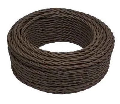 Провод ретро 3x2.5 матов. корич. (уп.20м) Bironi B1-435-72-20