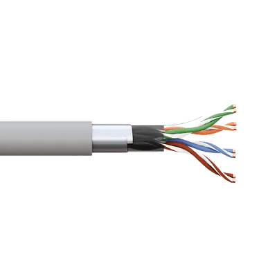 витая пара F/UTP кат.5E 4x2x24AWG solid CCA PVC сер. (м) Net.on 01-1001