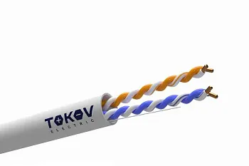 Кабель Кабель витая пара U/UTP 2х2х24AWG кат.5E PVC TOKOV ELECTRIC TKE-C06-U22-5E-305-PVC