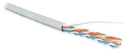витая пара U/UTP кат.5E 4x2x24AWG solid LSZH нг(A)-HF UUTP4-C5E-S24-IN-LSZH-GY-305 сер. (м) Hyperline 42045