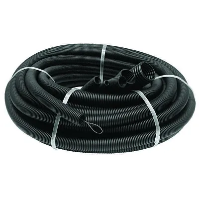 Труба гофрированная ПНД легкая d50мм с протяжкой черн. (уп.15м) Ruvinil 25001 