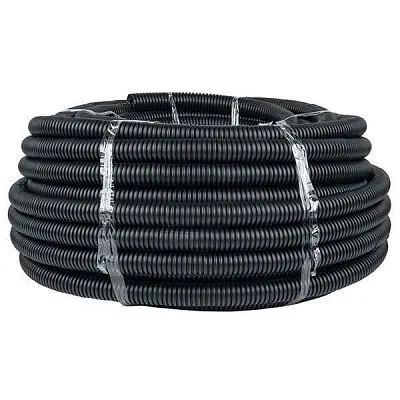 Труба гофрированная ПНД d32мм с протяжкой черн. (уп.50м) Plast PROxima EKF tpnd-32n 