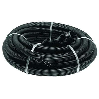 Труба гофрированная ПНД легкая d32мм с протяжкой черн. (уп.25м) Ruvinil 23201 