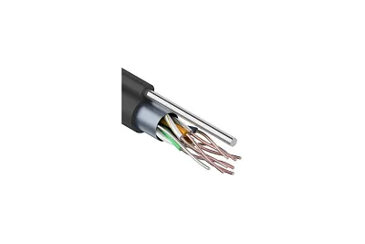 витая пара F/UTP 4x2x24AWG кат.5E solid CU PE Outdoor трос черн. (м) Rexant 01-0144