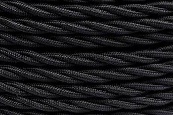 Провод ретро 3x1.5 матов. черн. (уп.20м) Bironi B1-434-73-20