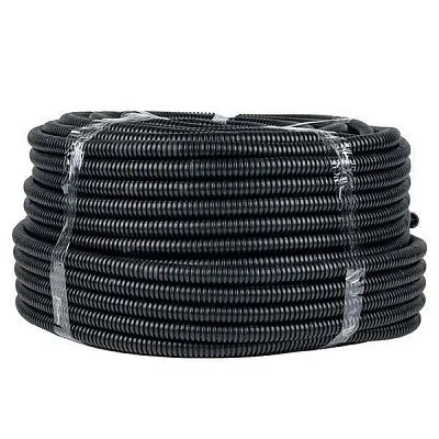 Труба гофрированная ПНД d25мм с протяжкой черн. (уп.75м) Plast PROxima EKF tpnd-25n 